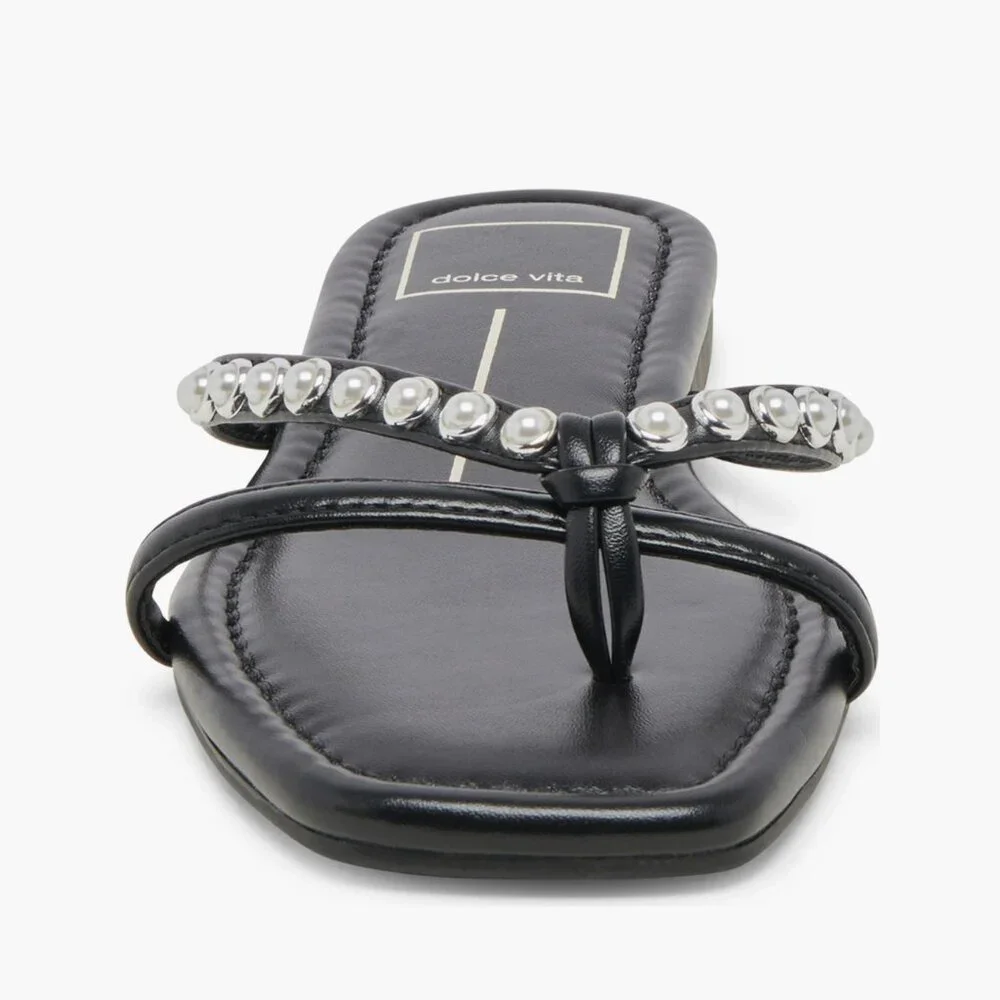 Dolce Vita Women's Lucca Imitation Pearl Flip Flop Size 8 New - Picture 7 of 16